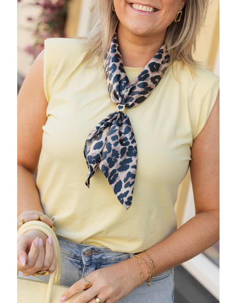 21Jewelz Mouwloze top met schoudervulling - effen geel