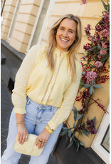 21Jewelz Blouse met broderie bloemetjes - geel
