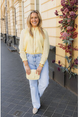 21Jewelz Blouse met broderie bloemetjes - geel