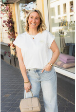 21Jewelz T-shirt met bloem - wit