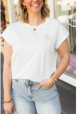 21Jewelz T-shirt met bloem - wit