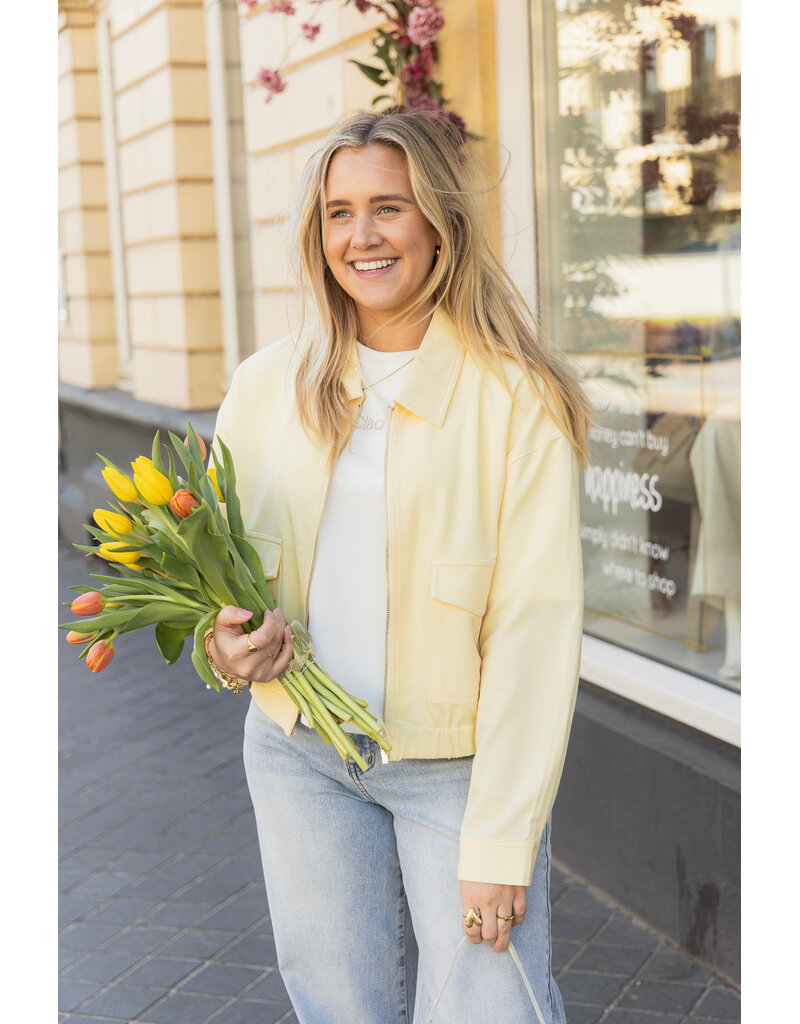 21Jewelz Gele bomber met kraagje