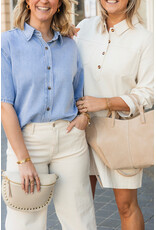 21Jewelz Beige denim jurkje met zakken