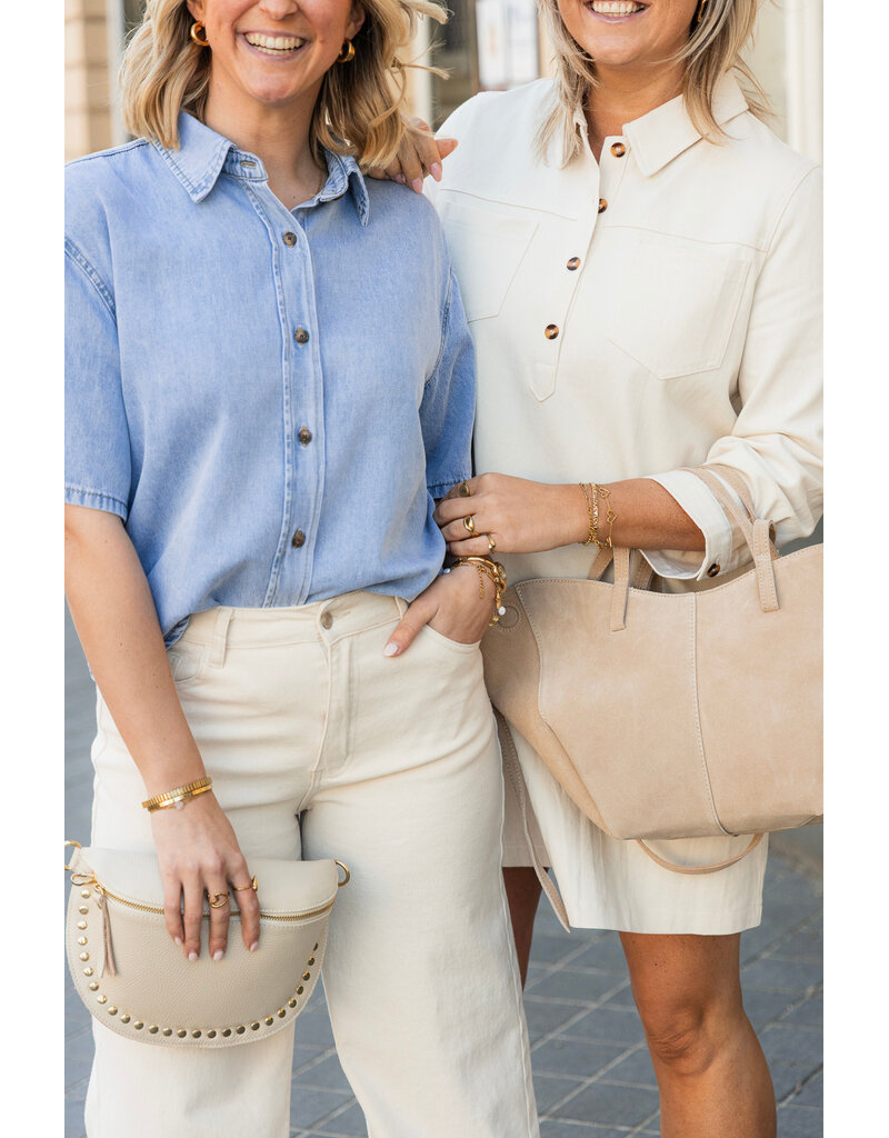 21Jewelz Beige denim jurkje met zakken