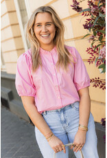 21Jewelz Pofmouw blouse - roze