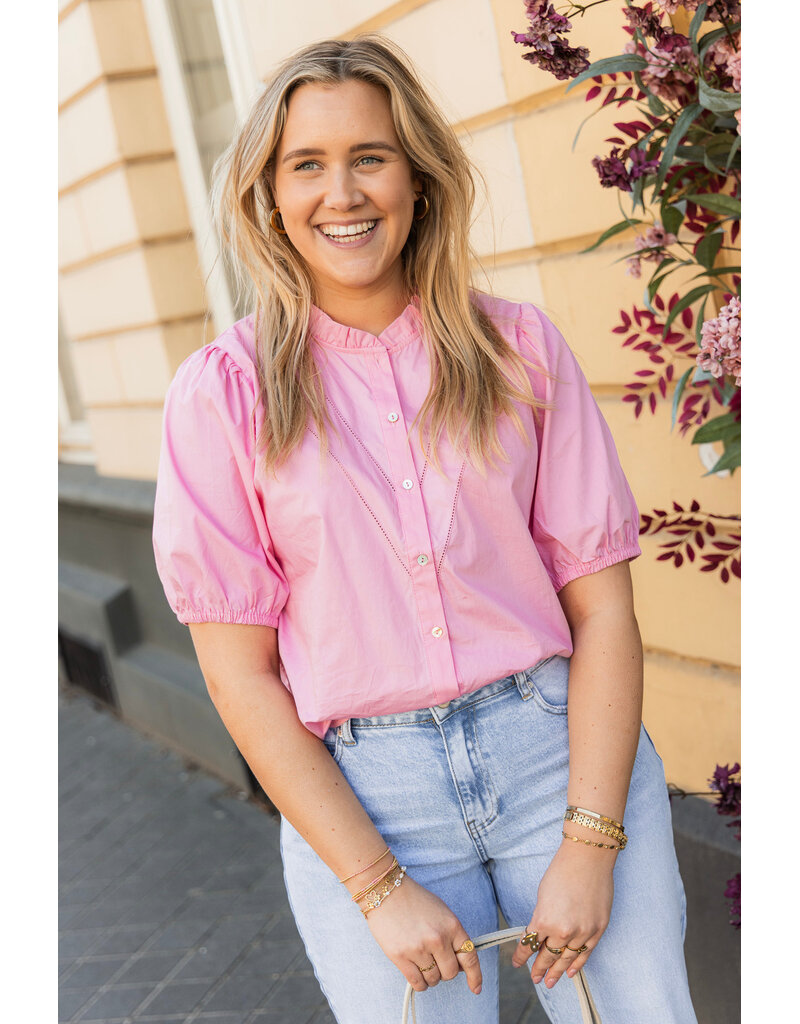 21Jewelz Pofmouw blouse - roze