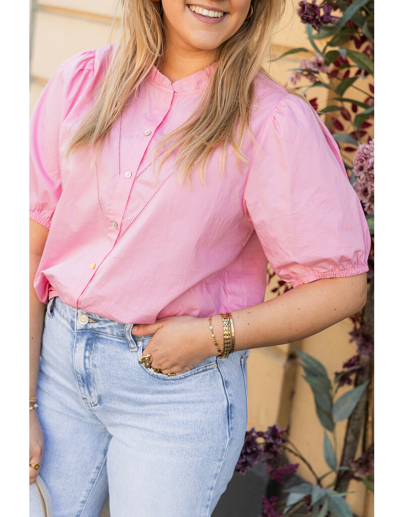 21Jewelz Pofmouw blouse - roze