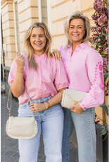 21Jewelz Pofmouw blouse - roze