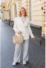 21Jewelz Overslag blazer met koordje - ecru