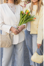 21Jewelz Overslag blazer met koordje - ecru