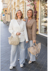 21Jewelz Overslag blazer met koordje - ecru