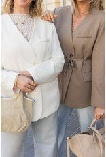 21Jewelz Overslag blazer met koordje - taupe