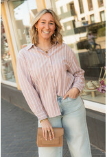 21Jewelz Gestreepte basic blouse - beige