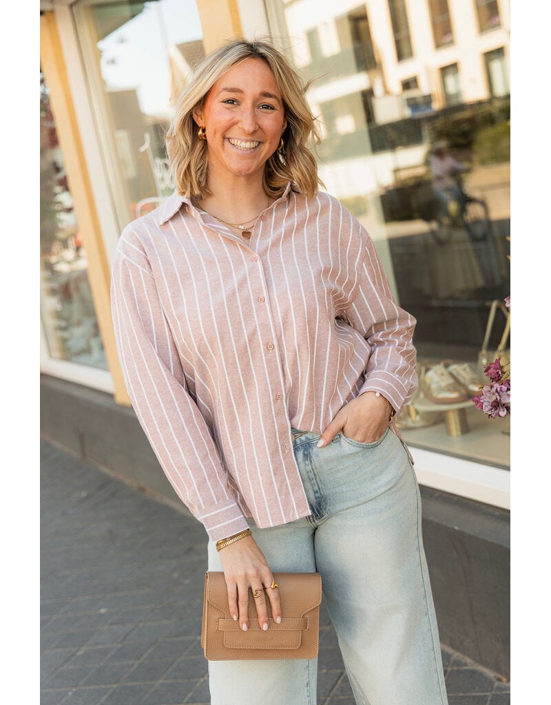 21Jewelz Gestreepte basic blouse - beige