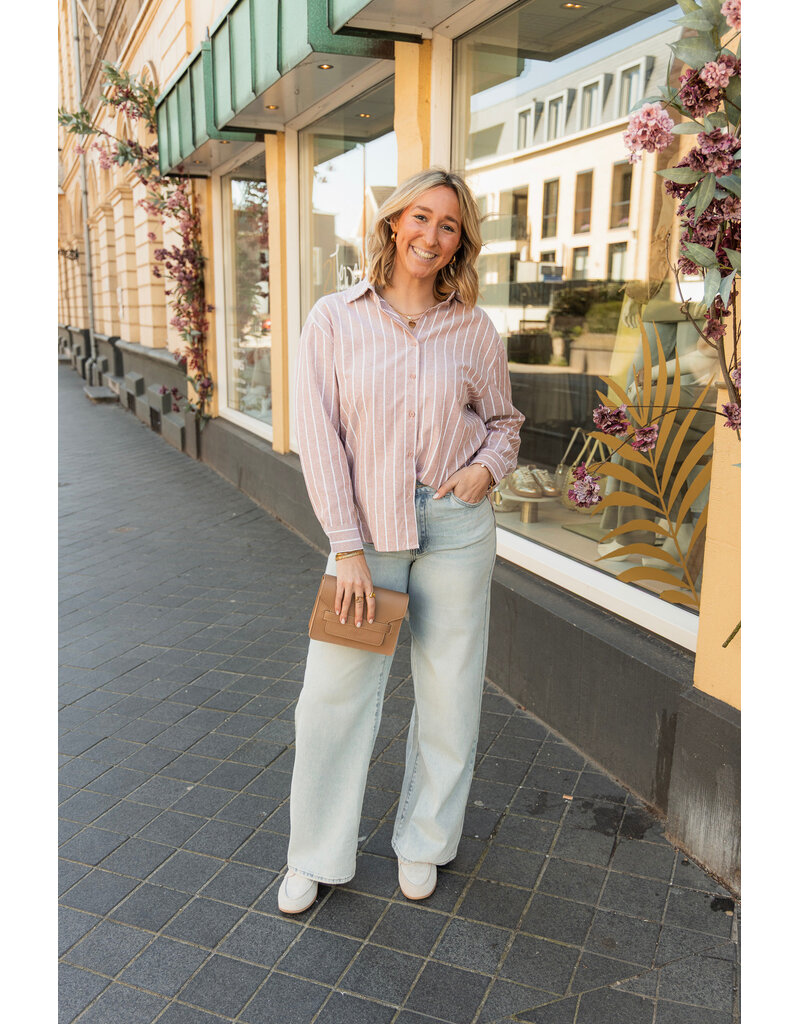 21Jewelz Gestreepte basic blouse - beige