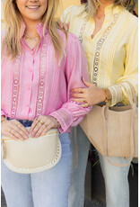 21Jewelz Kanten blouse - roze