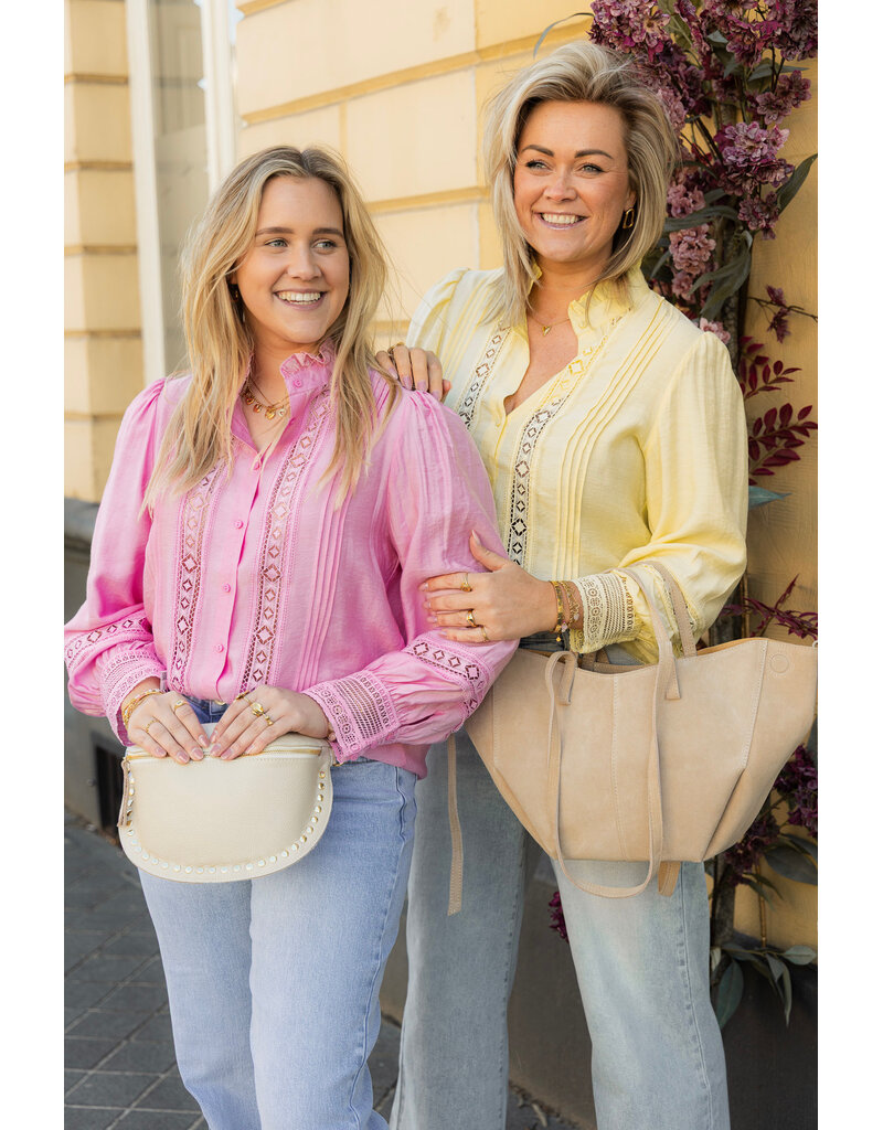 21Jewelz Kanten blouse - roze