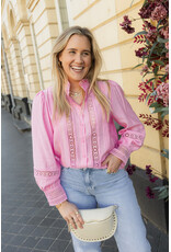 21Jewelz Kanten blouse - roze