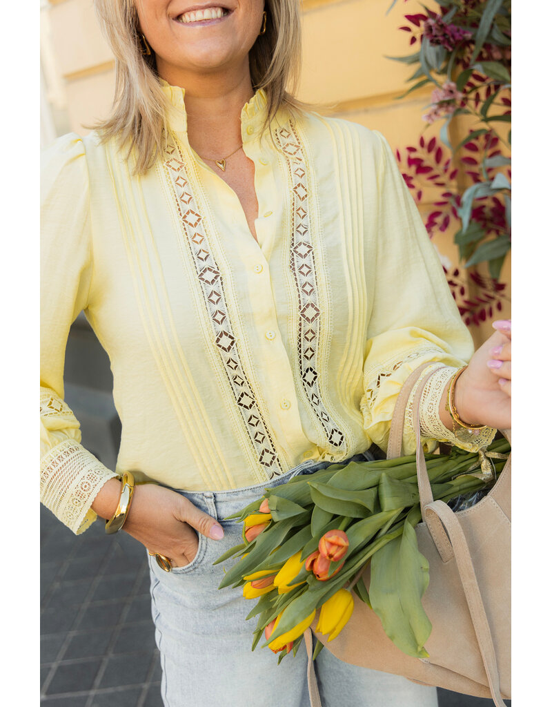 21Jewelz Kanten blouse - geel