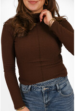 21Jewelz Top met textuur - bruin