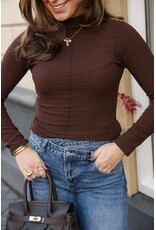 21Jewelz Top met textuur - bruin