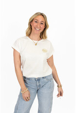 21Jewelz T-shirt met bloem - wit