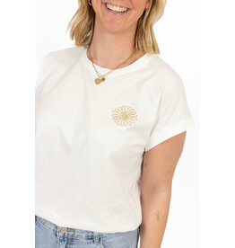 21Jewelz T-shirt met bloem - wit