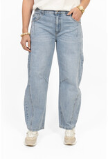 21Jewelz Barrel jeans met opvallend stiksel - blauw