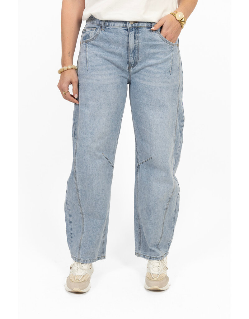 21Jewelz Barrel jeans met opvallend stiksel - blauw