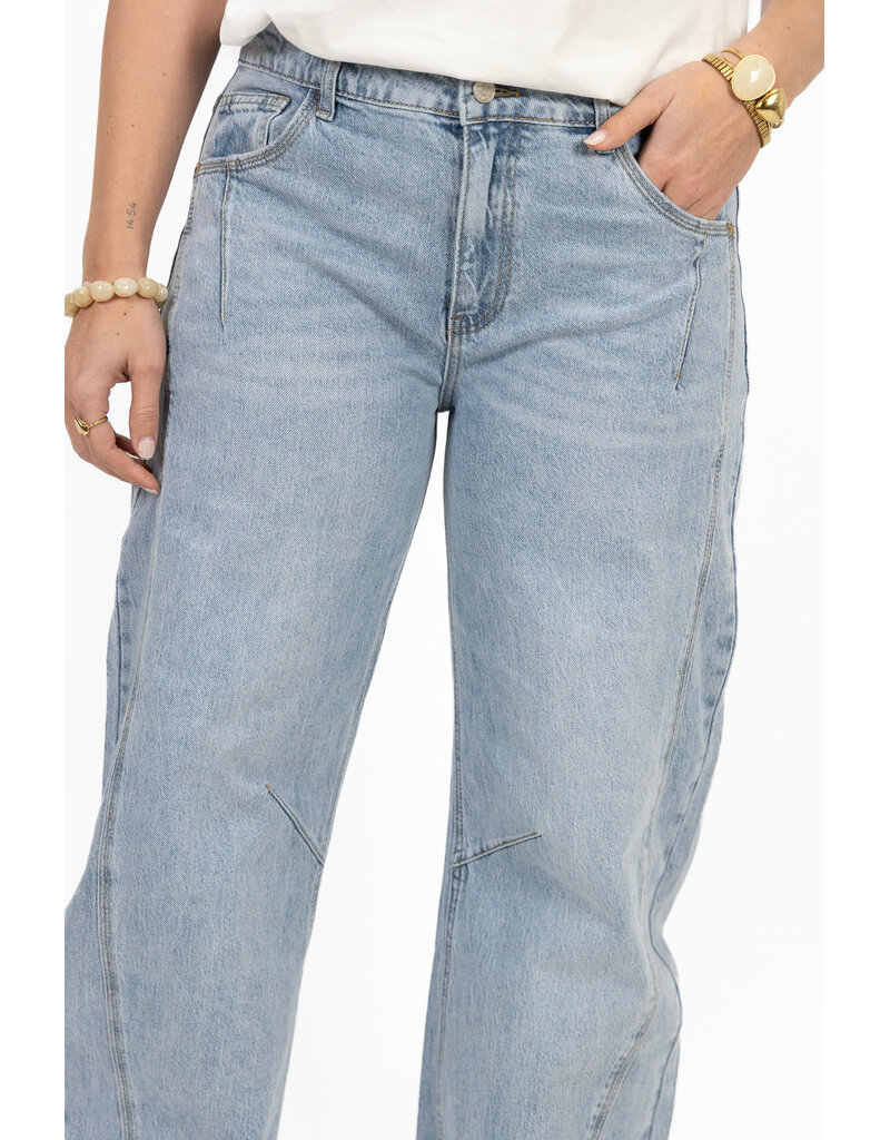 21Jewelz Barrel jeans met opvallend stiksel - blauw