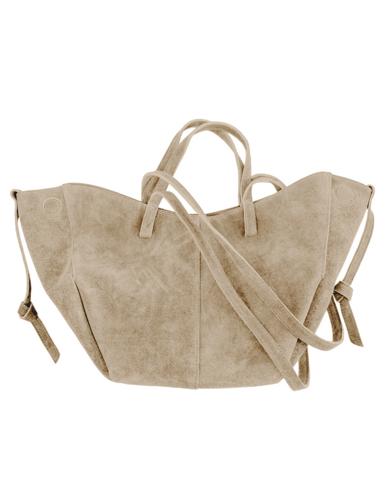 21Jewelz Suede shopper met dubbel hengsel - suede beige