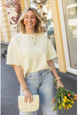 21Jewelz Boxy shirt met tekst "Ciao" - geel