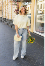 21Jewelz Boxy shirt met tekst "Ciao" - geel