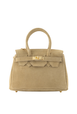 21Jewelz Fashion handtasje met gesp - suede beige