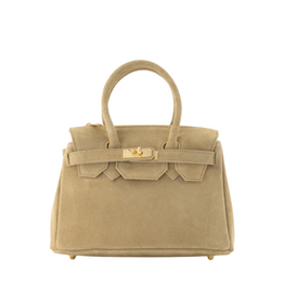 21Jewelz Fashion handtasje met gesp - suede beige