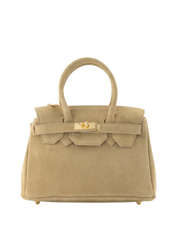 21Jewelz Fashion handtasje met gesp - suede beige