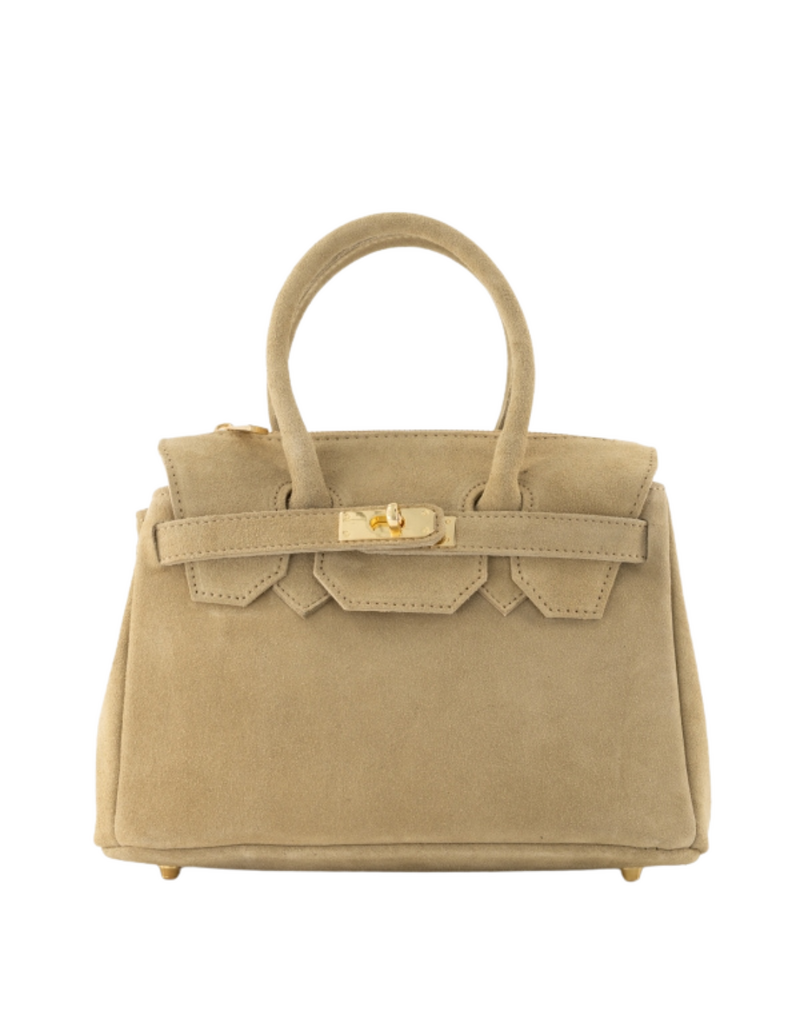 21Jewelz Fashion handtasje met gesp - suede beige