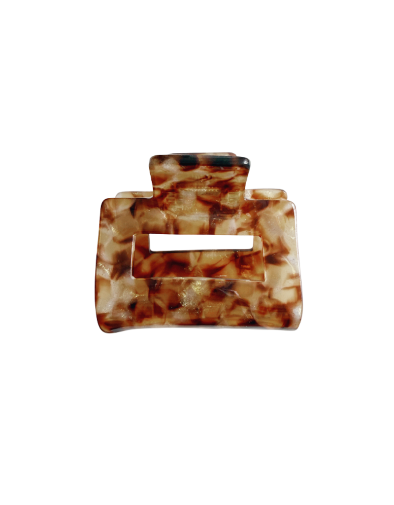 21Jewelz Middel haarklem - roest/bruin marmer