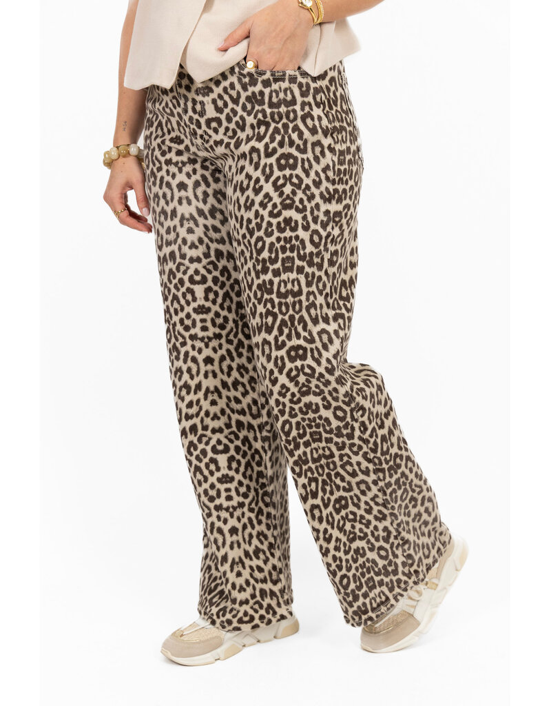 21Jewelz Lichte panterprint jeans