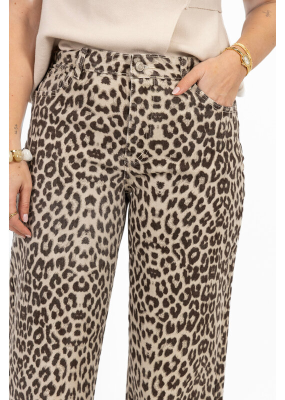 21Jewelz Lichte panterprint jeans