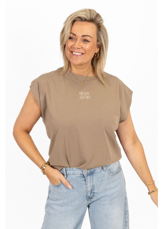 21Jewelz Salut t-shirt - taupe