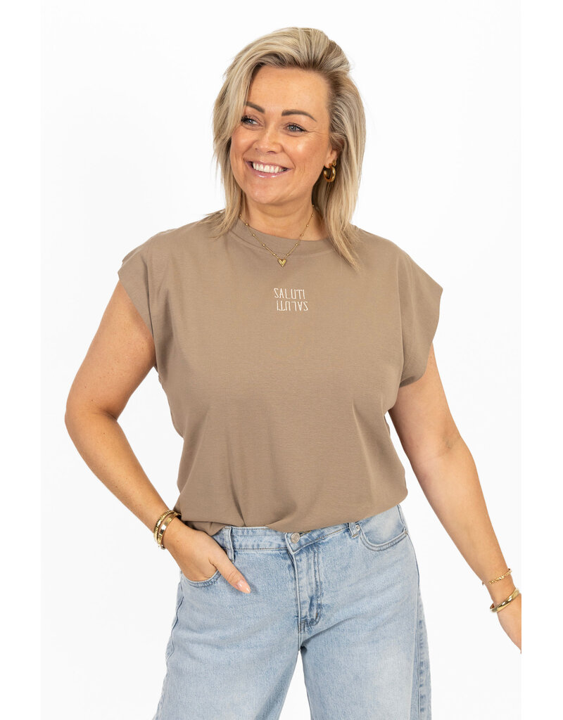 21Jewelz Salut t-shirt - taupe