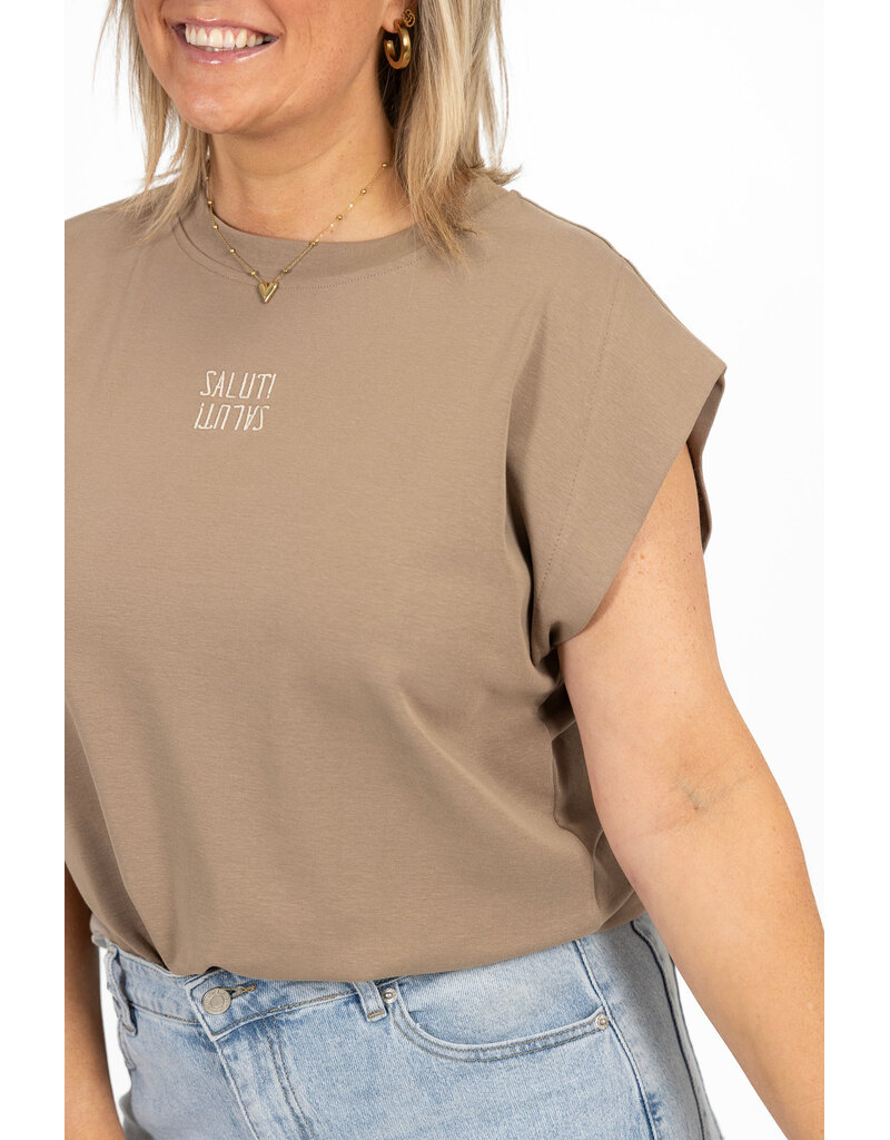 21Jewelz Salut t-shirt - taupe