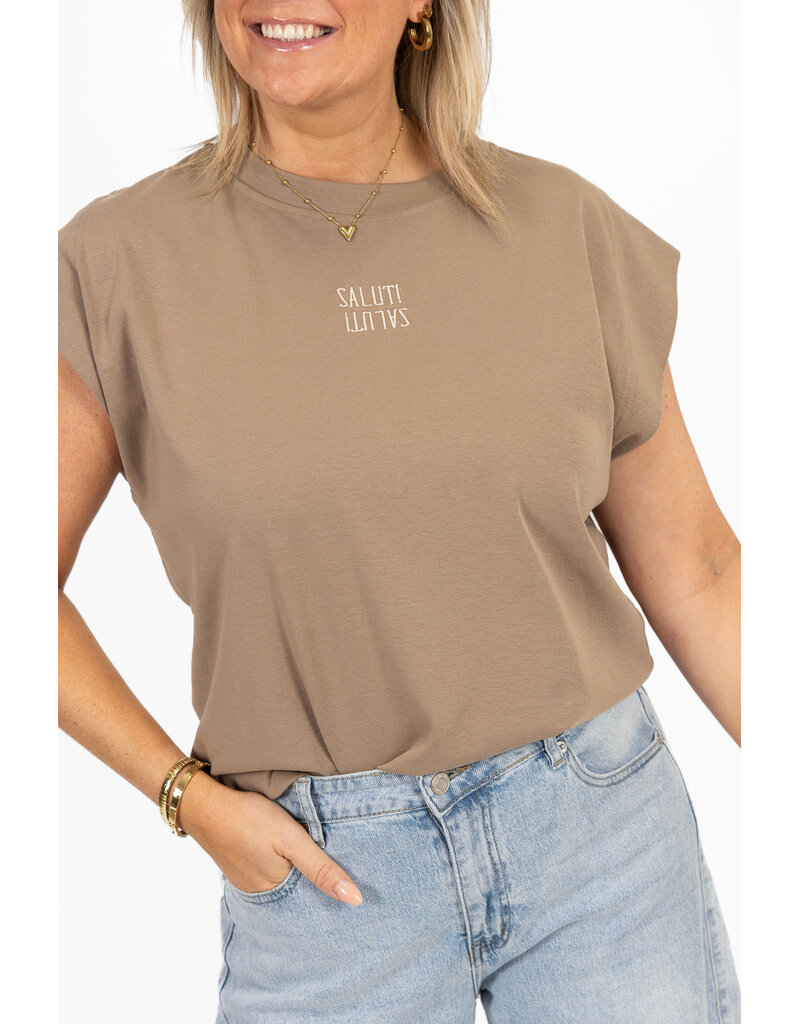 21Jewelz Salut t-shirt - taupe