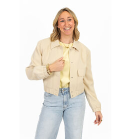 21Jewelz Cropped jasje met zakken - ecru