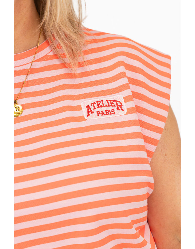 21Jewelz Atelier t-shirt gestreept - oranje