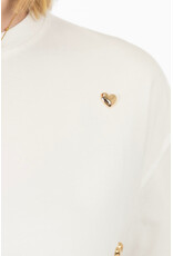 21Jewelz T-Shirt met stud hartjes - wit