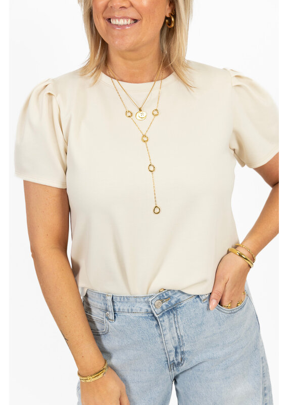 21Jewelz Sweatshirt met pofmouw - ecru