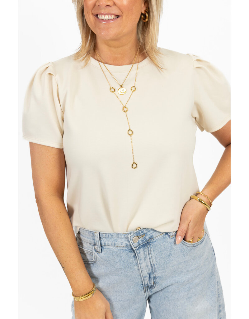 21Jewelz Sweatshirt met pofmouw - ecru