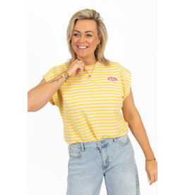 21Jewelz Atelier t-shirt gestreept - geel